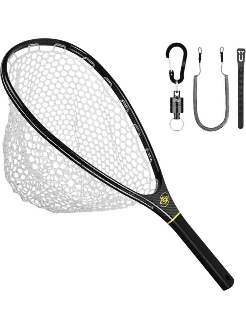 Soft Rubber Mesh Fly Fishing Landing Net for Trout - Catch & Release Tool